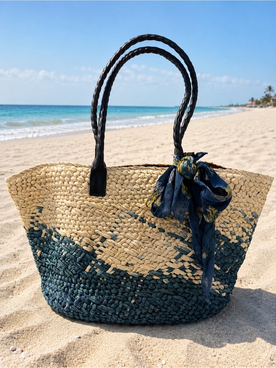 Patricia Nash Handbags - Patricia Nash Straw Tote with Scarf and Dust Bag